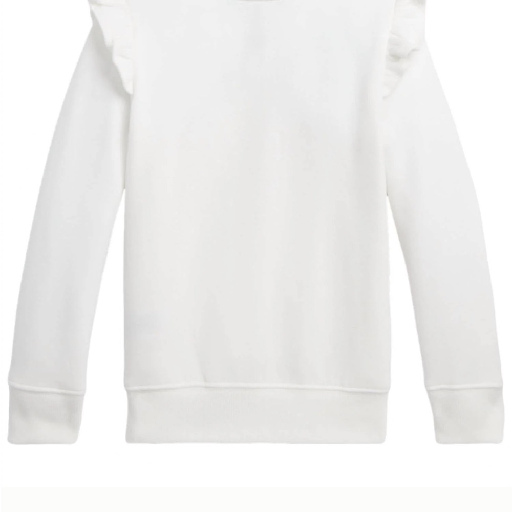 Polo Ralph Lauren White Ruffle Sweatshirt - Picture 3 of 3